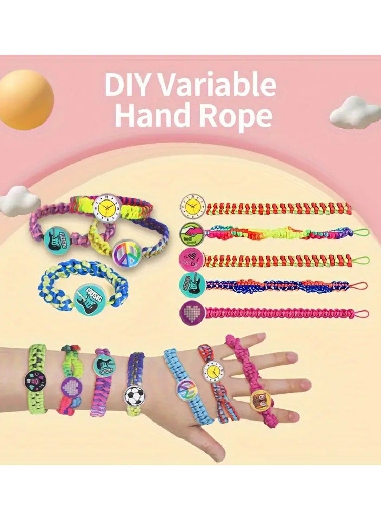 LIXADA Handmade Fun, Friendship Hand Rope Knitting Material Package Kit, Simple DIY Craft Art Making Fun, DIY Art Production Set Hand Rope Weaver 1 Set Birthday Special Festivals - Handmade Gift (Accessories Color and Style Random)  - Image 3