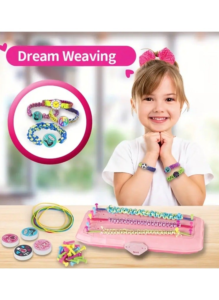 LIXADA Handmade Fun, Friendship Hand Rope Knitting Material Package Kit, Simple DIY Craft Art Making Fun, DIY Art Production Set Hand Rope Weaver 1 Set Birthday Special Festivals - Handmade Gift (Accessories Color and Style Random)  - Image 2