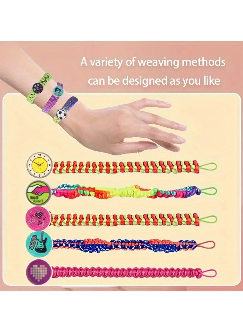 LIXADA Handmade Fun, Friendship Hand Rope Knitting Material Package Kit, Simple DIY Craft Art Making Fun, DIY Art Production Set Hand Rope Weaver 1 Set Birthday Special Festivals - Handmade Gift (Accessories Color and Style Random)  - Image 4