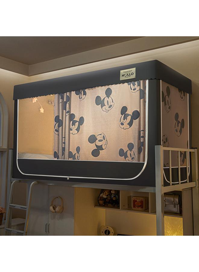 Bluejw Bed Curtain Mosquito Net Dormitory Shading Integrated Upper Bed Lower Bed Universal College Students' Dormitory All-inclusive Enclosed Essential Bed Curtain - Image 1