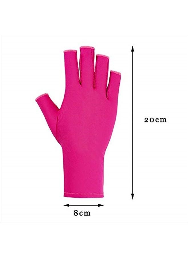 Anti UV Gloves for Nail Lamp Light Manicure Gloves UV Protection Gloves Fingerless UV Light Gloves for Gel Nail Lamp Hand UV Protection Gloves