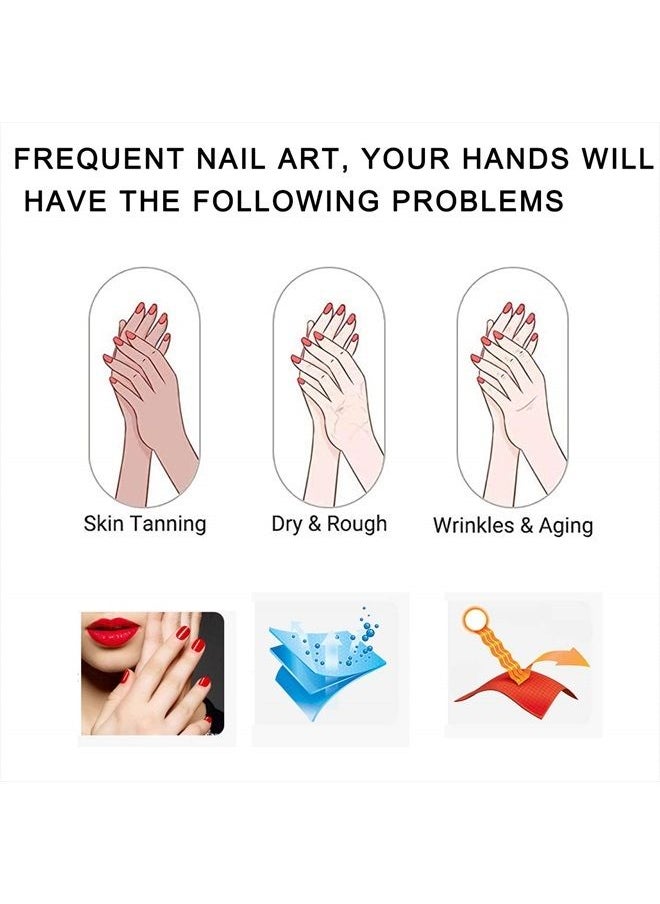 Anti UV Gloves for Nail Lamp Light Manicure Gloves UV Protection Gloves Fingerless UV Light Gloves for Gel Nail Lamp Hand UV Protection Gloves