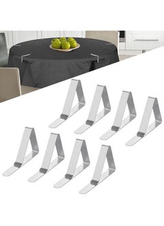 SUPVOX Supvox® 8Pcs Table Clip, Table Cloth Clips, Stainless Steel Large Table Cover Clamps Table Cloth Holders, 7.5cm Heavy Duty Picnic Table Clips, Table Cloth Holders Ideal for Home, Picnic, Party  - Image 1
