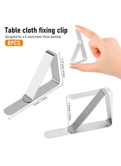 SUPVOX Supvox® 8Pcs Table Clip, Table Cloth Clips, Stainless Steel Large Table Cover Clamps Table Cloth Holders, 7.5cm Heavy Duty Picnic Table Clips, Table Cloth Holders Ideal for Home, Picnic, Party  - Image 2