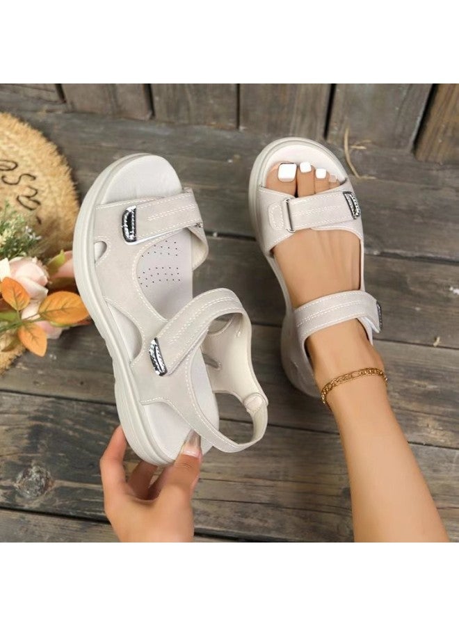 Sports Sandals Women New Summer Wedge Light Velcro Plus Size Slippers Women
