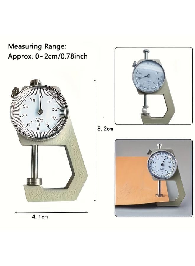 1pc Alloy Dial Thickness Gauge Manual Mechanical Lever for Paper Leather Measurement - Image 3