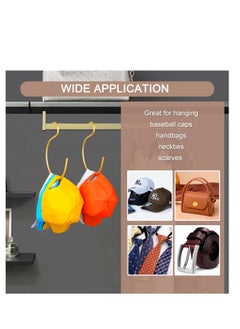Excefore Magic Hat Hangers, 2 Pcs Premium Hat Hangers, Space Saving for Baseball Caps Hanging Closet, Solid S Shape Space Aluminium Sturdy & Durable, Multifunctional Minimalist Hat Organizer Holder  - Image 3
