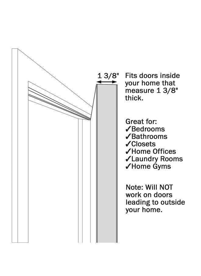 Safety Innovations Child Proof Deluxe Door Top Lock For 1 3/8 Inch Thick Interior Doors (3Pack)  - Image 3