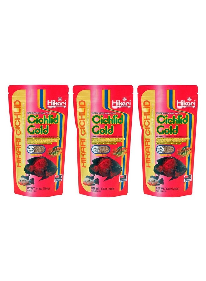 Hikari Cichlid Gold Floating Baby Pellets for Pets, 8.8-Ounce (3 Pack)