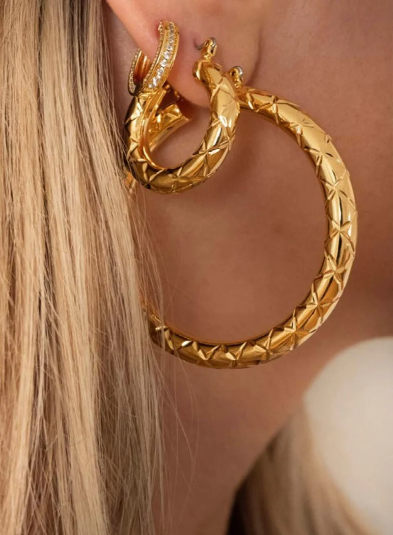 LUV AJ Amalfi Tube Hoops-Gold