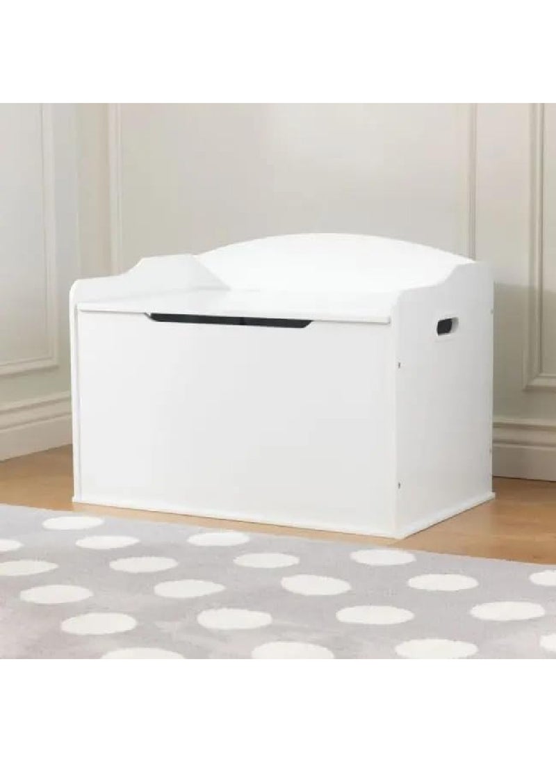 Homesmiths Homesmiths Toy Box - White Wooden Storage Bench with Lid for Kid & Toddler Room - Playroom Organizer for Girls & Boys L76.2cm x W45.72cm x H53.97cm  - Image 1
