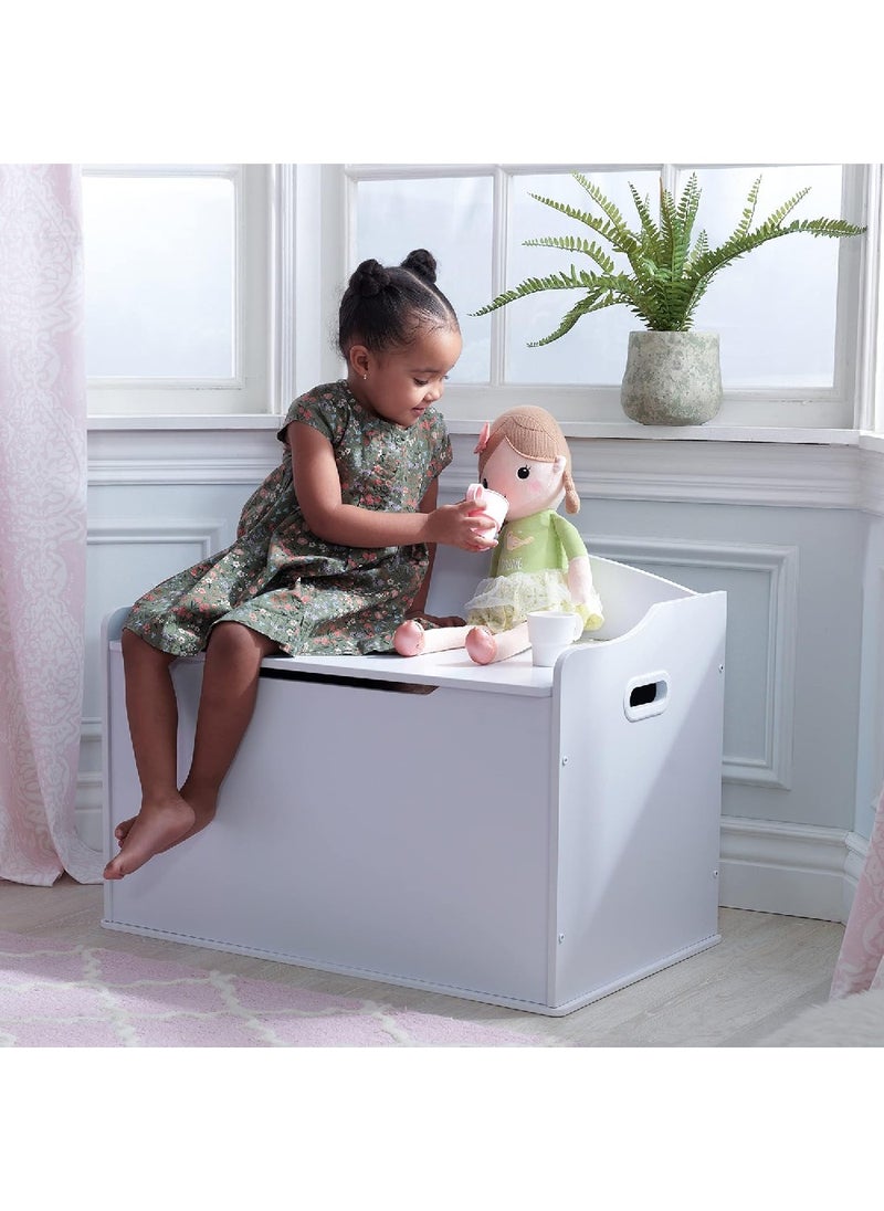 Homesmiths Homesmiths Toy Box - White Wooden Storage Bench with Lid for Kid & Toddler Room - Playroom Organizer for Girls & Boys L76.2cm x W45.72cm x H53.97cm  - Image 5