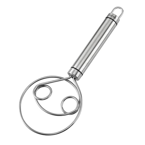 PRITAMA Danish Dough Whisk Stainless Steel Dutch Style Bread Dough Hand Mixer Blender Kitchen Baking Tools Artisian Blender - Image 1