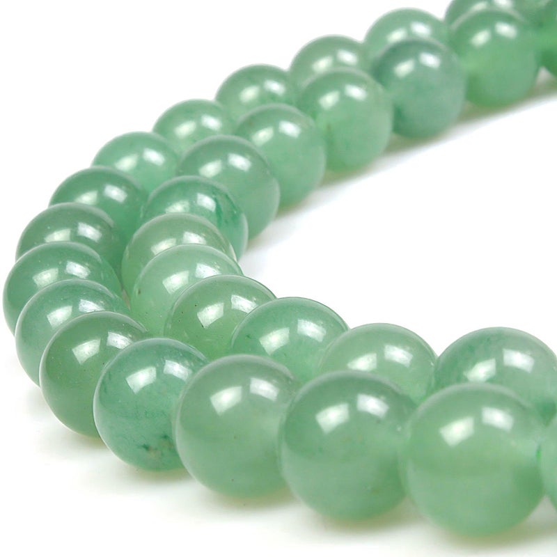 MJDCB Natural Stone Beads Green Aventurine Round Loose Beads for Jewelry Making DIY Bracelet Necklace 6mm