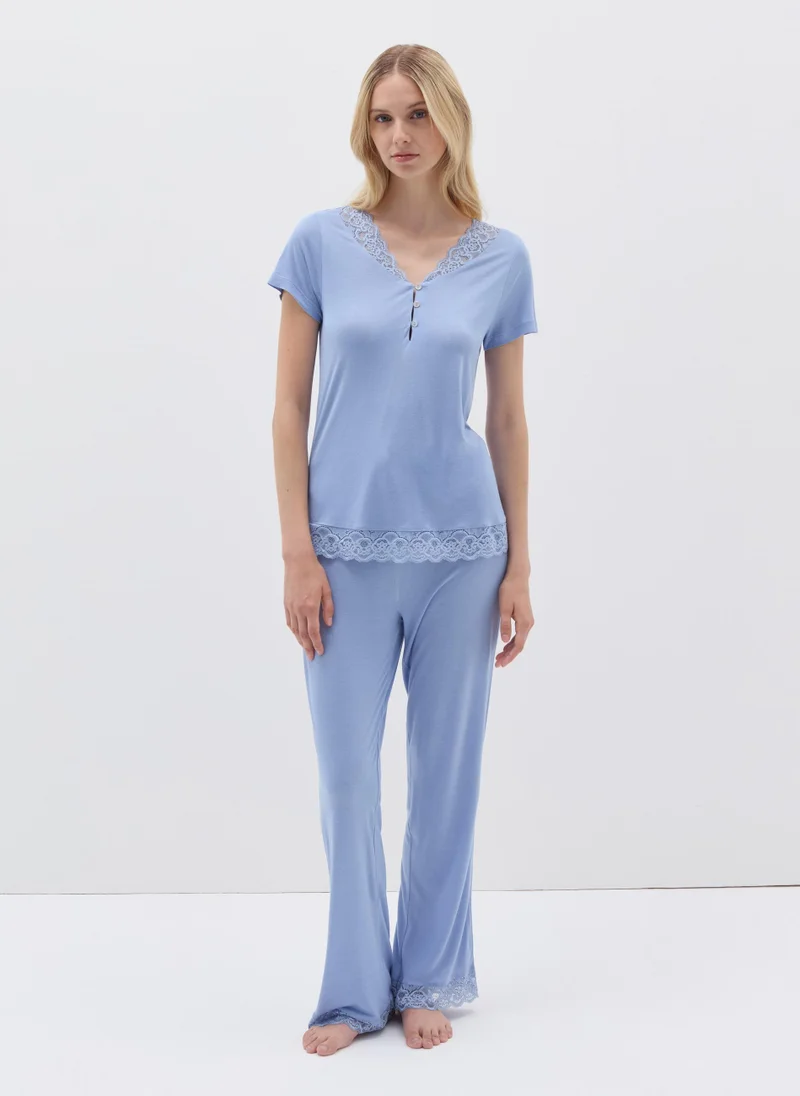 Ovs Pyjama top in viscose with short sleeves