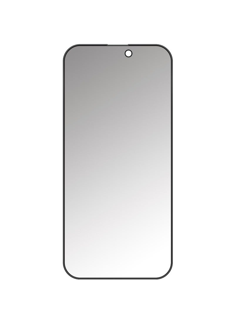 GREEN LION iPhone 16 Plus Screen Protector 3D Silicone Plus Advanced Privacy Edge Glass / Bubble Free / Anti Fingerprint / Grease Resistance / Anti Scratch / Ultra Hardness / Full Coverage / Blocked Side Viewing / Highly Responsive / Crystal Clear - Black - Image 1