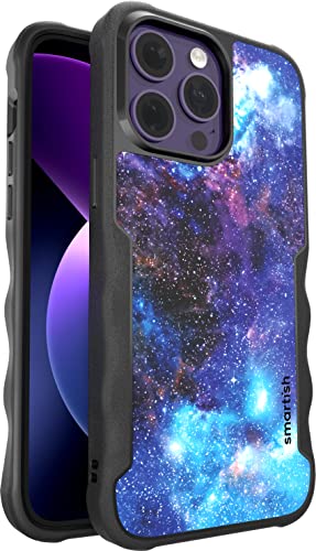Smartish iPhone 14 Pro Max Protective Magnetic Case - Gripzilla Compatible with MagSafe [Rugged + Tough] Heavy Duty Grip Cover w/Drop Tested Protection for Apple iPhone 14 Pro Max - Spaced Out - Image 1