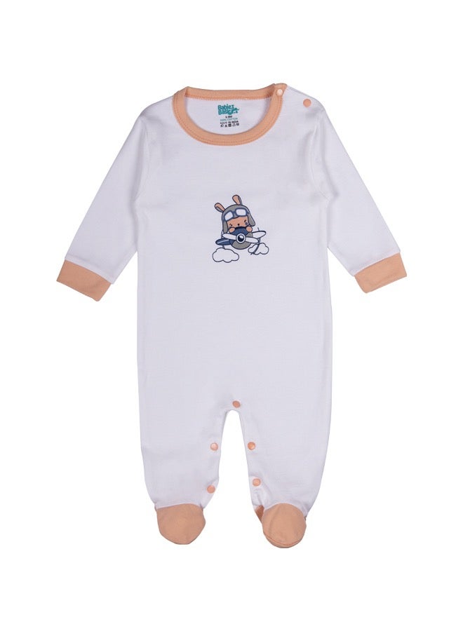 Babies Basic 5 Piece Unisex 100% Cotton Gift Set Include Bib, Romper, Mittens, Cap And Sleepsuit/Jumpsuit - Image 2