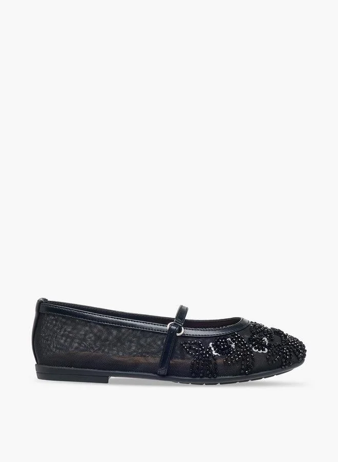 سيليست Girls Bead Embellished Mary Jane Shoes