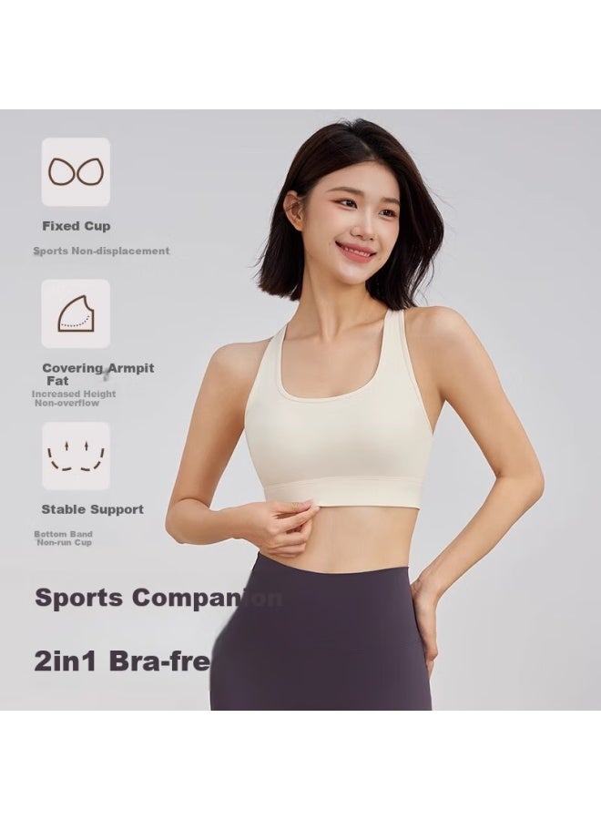 Never Me Women's High-intensity Sports Bra Yoga Tank Top Running Shockproof Anti-sagging Push-up Outerwear - Image 3