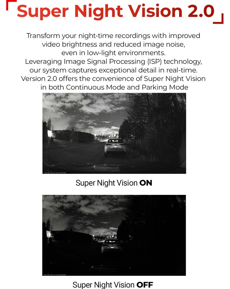 THINKWARE ARC Dash Cam with Smart Driving Alert System, 3X Energy Saving, 1440P+1440P Front and Rear, Wi-Fi, Super Night Vision, 24/7 Parking Mode (Free 32GB Card, Hardwiring, 12V Cable, GPS) - Image 3