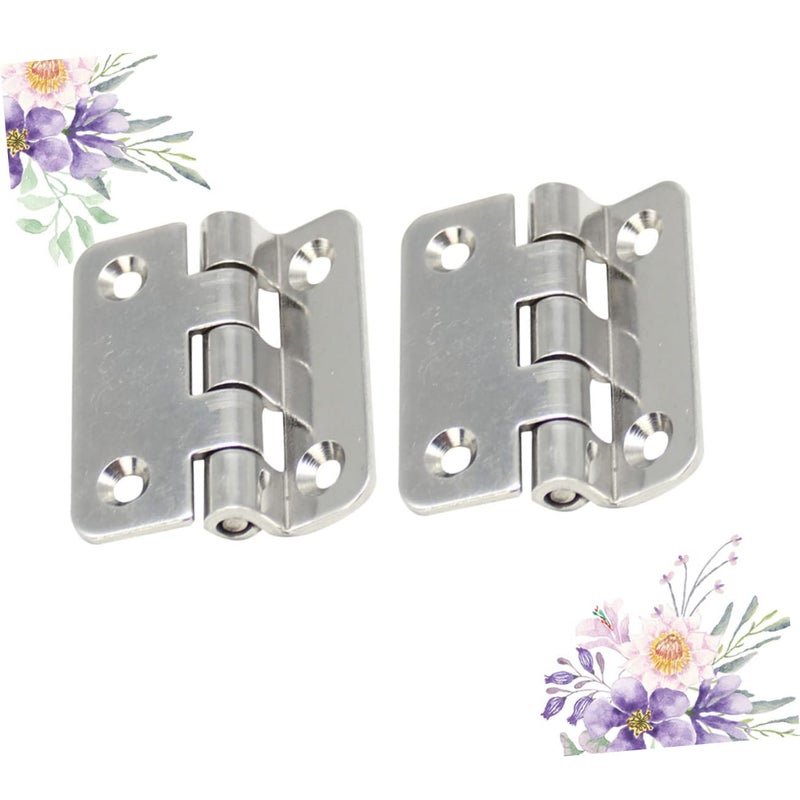 2 Pcs Thickened Square Iron Door Hinges Mute Noise Reducing Cabinet Door Design - Image 3