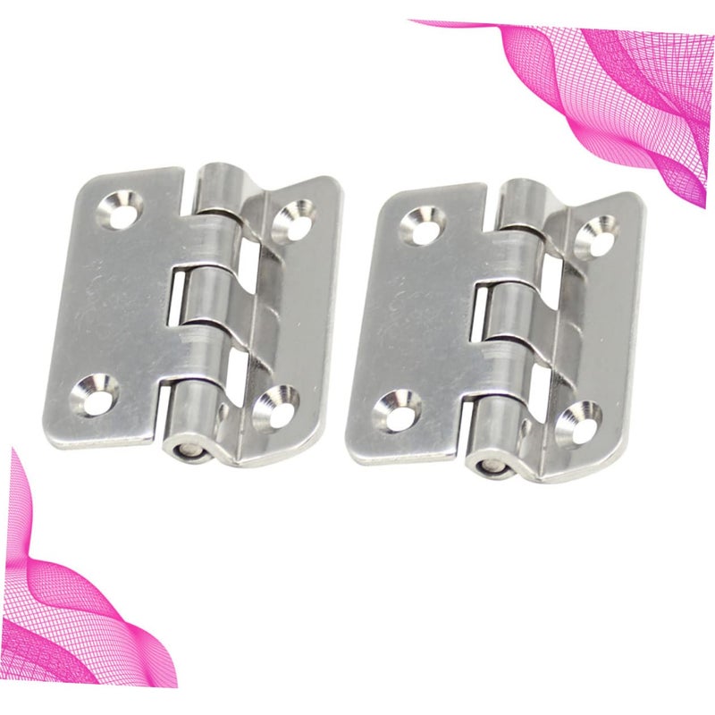 2 Pcs Thickened Square Iron Door Hinges Mute Noise Reducing Cabinet Door Design - Image 4
