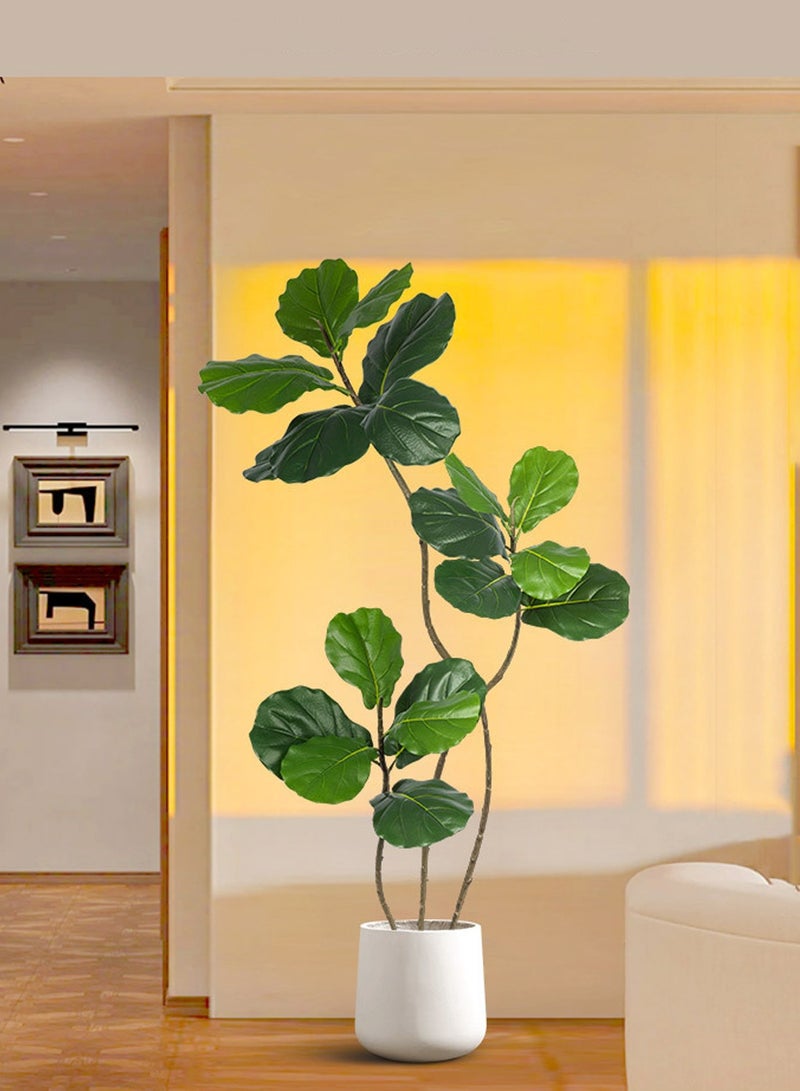 Viden Simulated plant 120cm simulated fiddle leaf banyan tree, a touch of green that never fades, making your home as beautiful as new  - Image 3