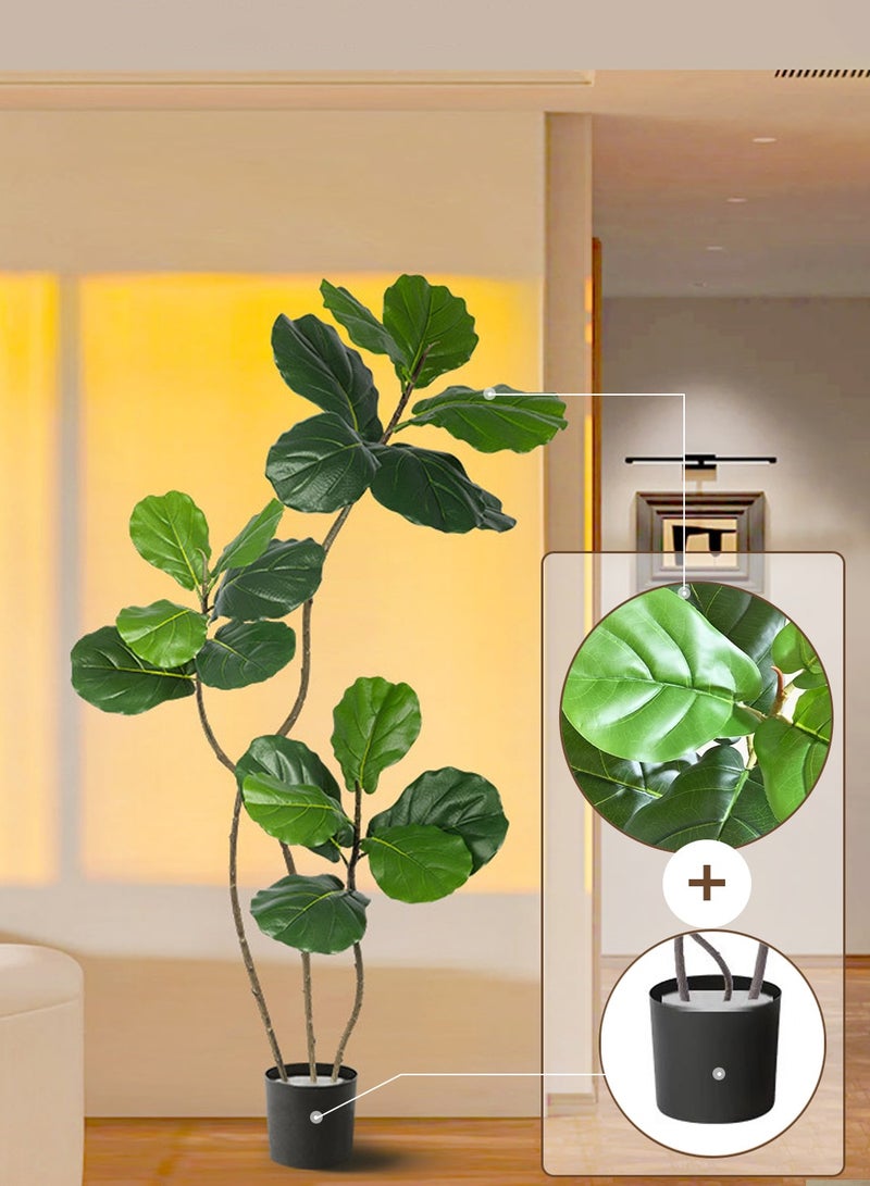 Viden Simulated plant 120cm simulated fiddle leaf banyan tree, a touch of green that never fades, making your home as beautiful as new  - Image 5