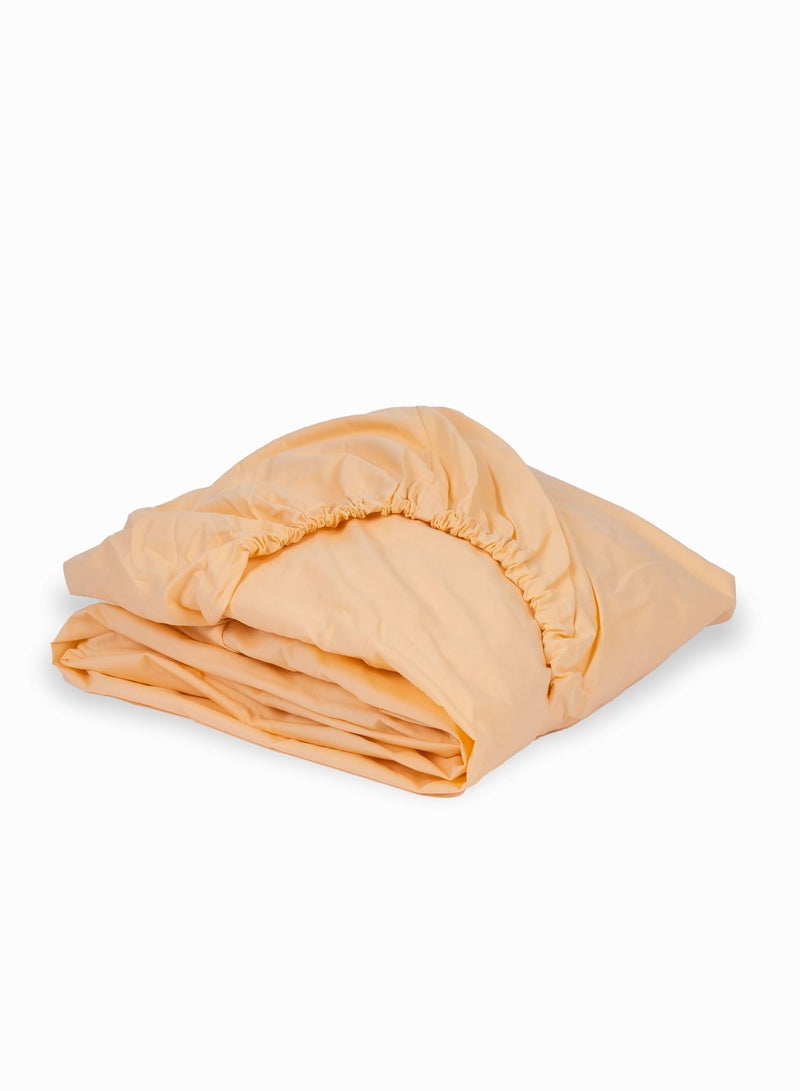Home of linens ملاءة سرير ملائمة باللون الخوخي 100×200  - Image 2