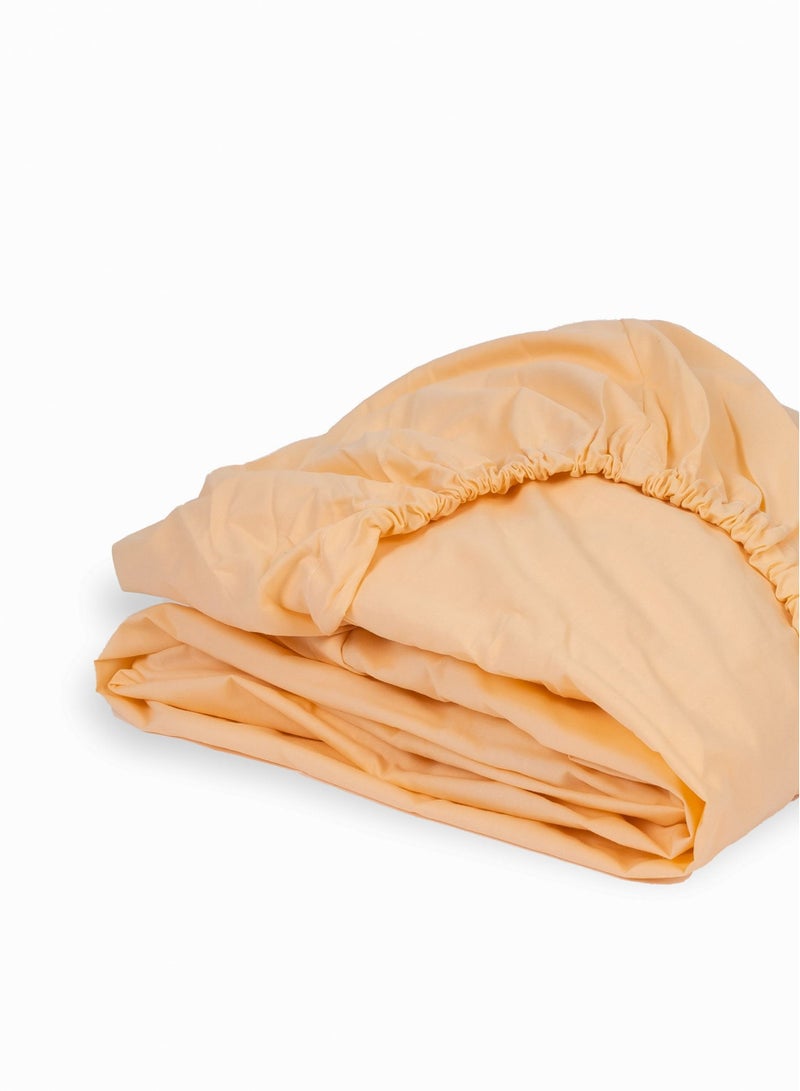 Home of linens ملاءة سرير ملائمة باللون الخوخي 100×200  - Image 3