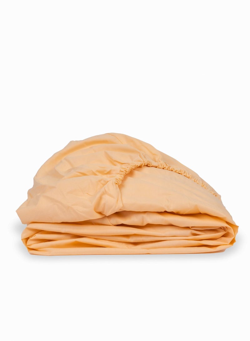Home of linens ملاءة سرير ملائمة باللون الخوخي 100×200  - Image 1