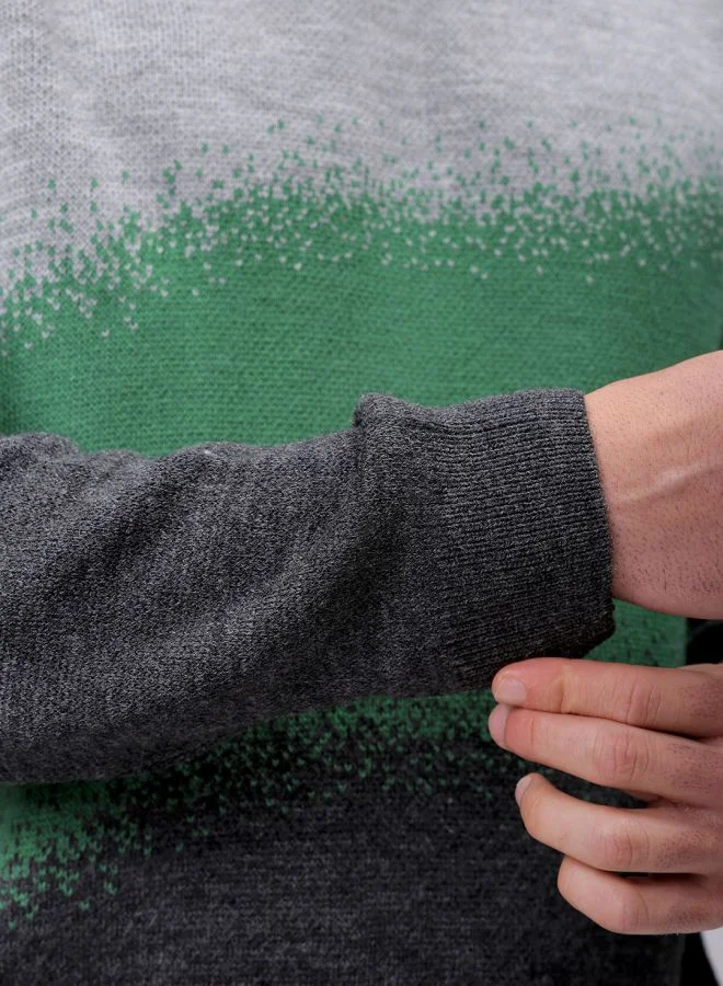 شركة المرآب الهندية Men Relaxed Fit Textured Crew Neck Sweater