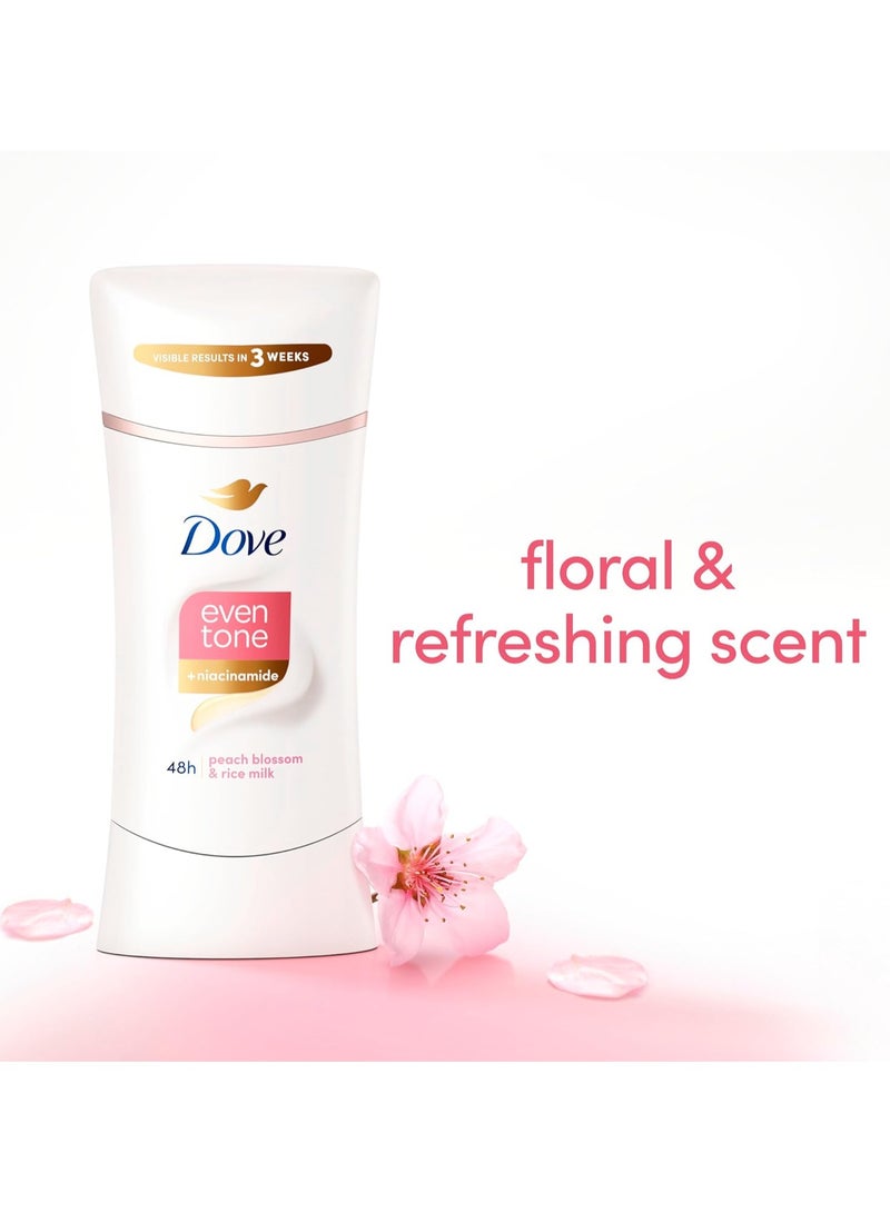 Dove مزيل العرق Even Tone للبشرة غير المتساوية، مزيل العرق Blossom المجدد للنساء ذوات الإبطين الداكنين، 2.6 أونصة - Image 2