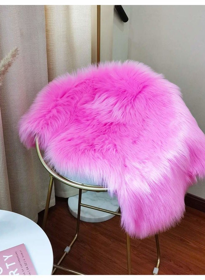 DSHXL Faux Sheepskin Fur Fuzzy Rug with Rug Grippers for Hot Pink Area Rug, 2x3 Ft Small Furry Rugs, Bedside Fluffy Rug Fur Rugs for Bedroom, Living Room, Home Decor, Photography - Image 3