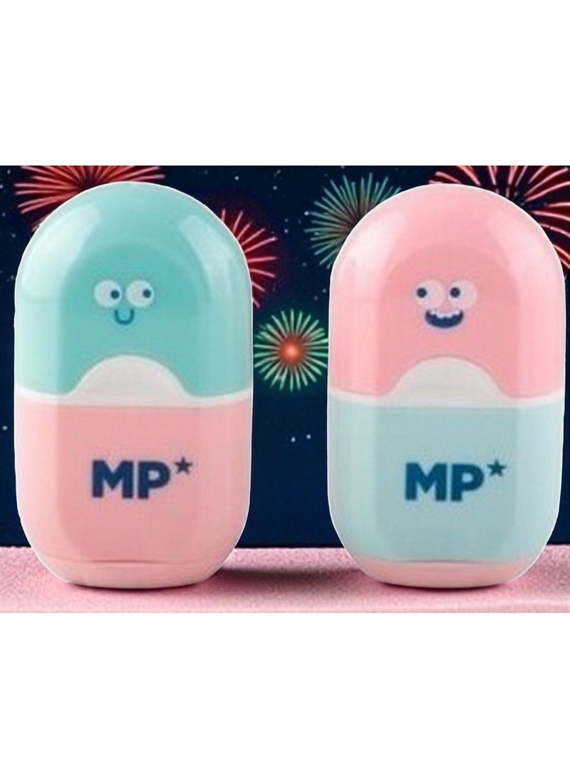 أم بي ممحاة مع مبراة أقلام رصاص بتصاميم وألوان متنوعة - Image 2