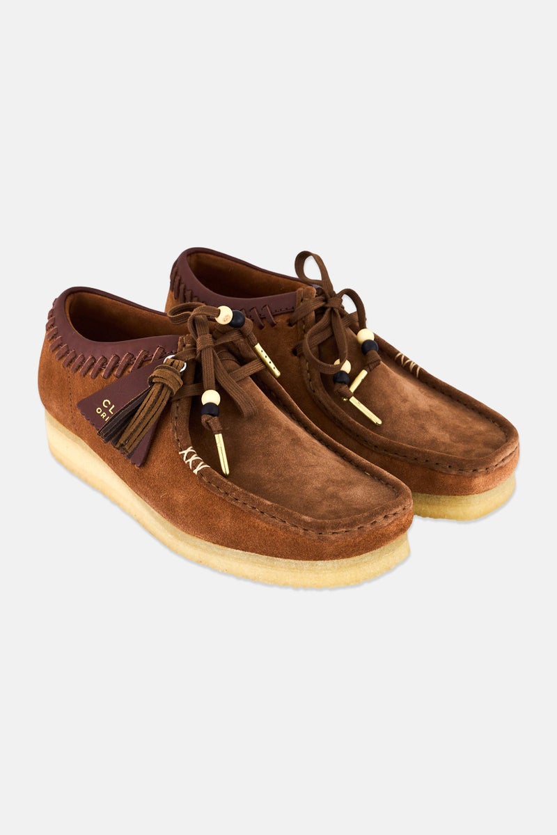clarks Men Wallabee Standard Fit Slip On Casual Shoes, Dark Tan  - Image 1