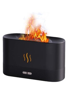 Arabest Realistic Flame Humidifier, Ultra Quiet USB Flame Humidifier, 180ml Large Capacity, Aroma Diffuser for Spa/Home/Office/Yoga Room(Black)  - Image 1