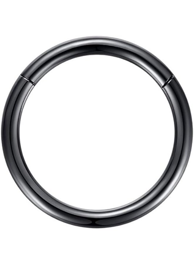 1.2 * 14MM التيتانيوم الصلب الأنف مسمار أنيقة الأنف الدائري (أسود) - Image 2