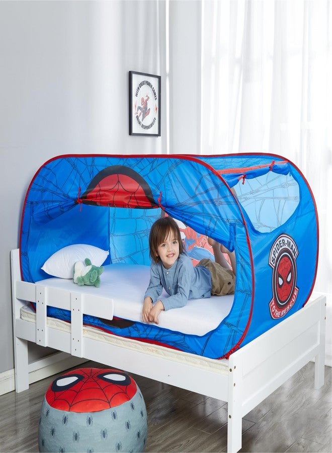 Idea Nuova Marvel Spiderman 2 in 1 Kids Pop Up Play Tent and Twin Bed Tent for Pretend and Imaginative Play - Image 3
