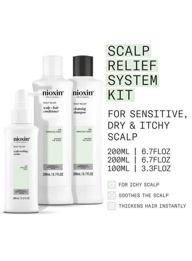 Nioxin Scalp Relief System - Hair Products for Sensitive, Itchy Scalp - Includes Shampoo, Conditioner and Serum (Packaging May Vary) - Image 3