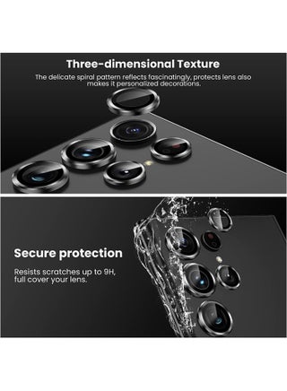 for Samsung Galaxy S26 Ultra Camera Lens Protector, Individual Lens Protectors, Ultra-Thin Tempered Glass with Aluminum Edging, Case Friendly,  , Ultra-Thin, Tempered Glass, with Aluminum Edging 1 Set（Black） - view 5