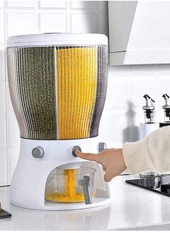 RollsTimi  Grains Rice Bucket Rice Storage Tank 360 Degree Rotary 4-Grid Rice Storage Dry Food Dispenser Food Storage Box  - Image 2