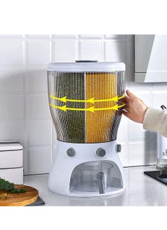 RollsTimi  Grains Rice Bucket Rice Storage Tank 360 Degree Rotary 4-Grid Rice Storage Dry Food Dispenser Food Storage Box  - Image 4