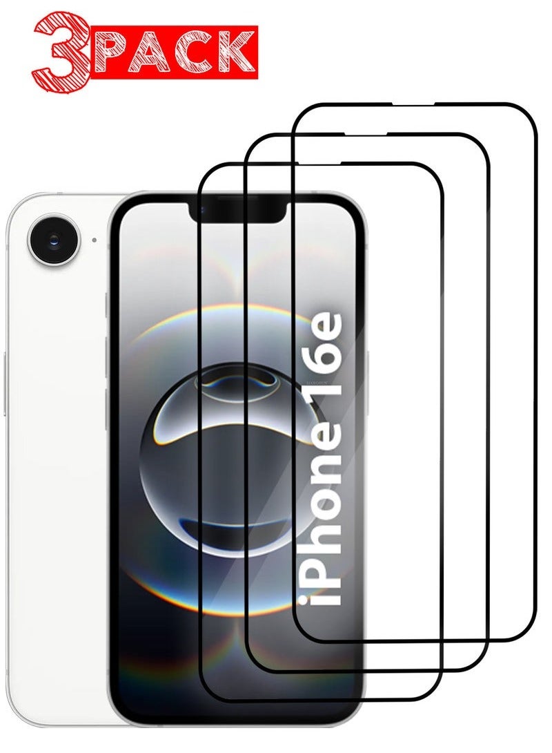 CATANES iPhone 16e Screen Protector Tempered Glass 3 Pack, Protective Film Easy Installation Bubble Free