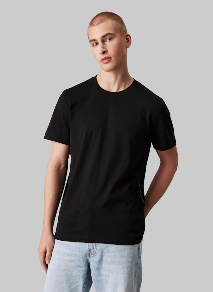 كالفن كلاين جينز Logo Print Crew Neck T-Shirt