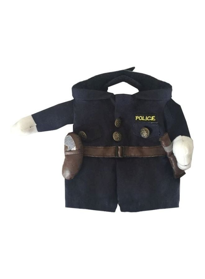 NIBEMINENT Police Design Pet Costume Blue 25centimeter - Image 1