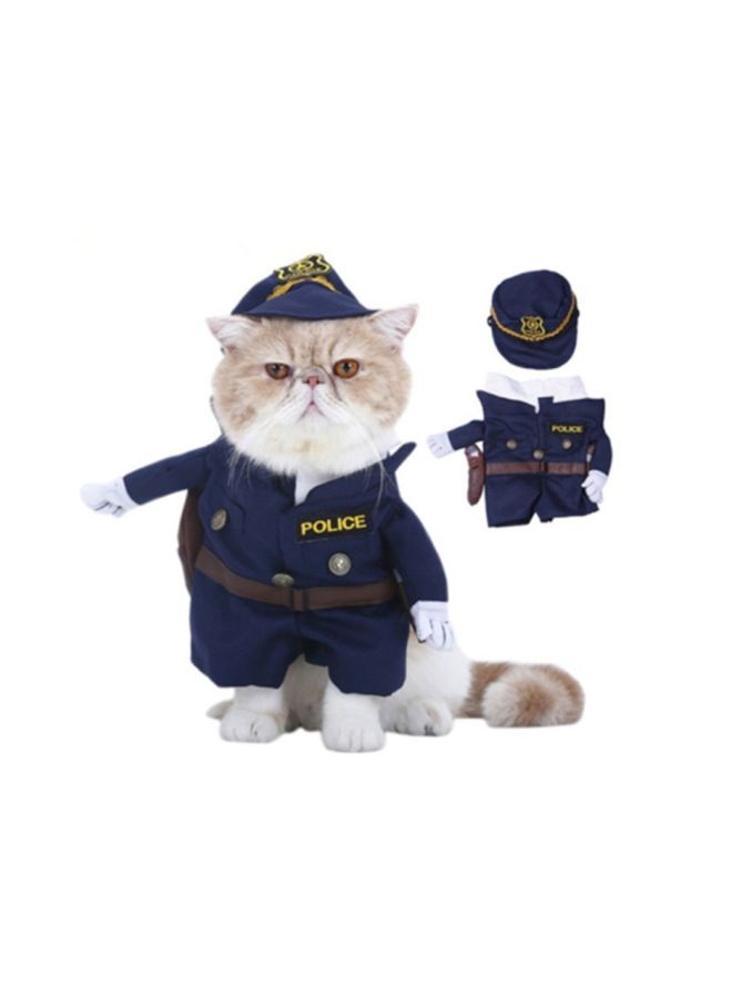 NIBEMINENT Police Design Pet Costume Blue 25centimeter - Image 2