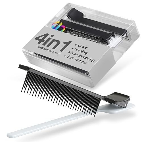 ColorBow Teasing Clip Comb (5 Pack) Teasing Comb, Coloring Styling Tools - Hairstylist Must Haves for Highlights balayage board Companion Ombré Trimming & Cutting - Flat Iron Comb Attachment Clip on - Image 1