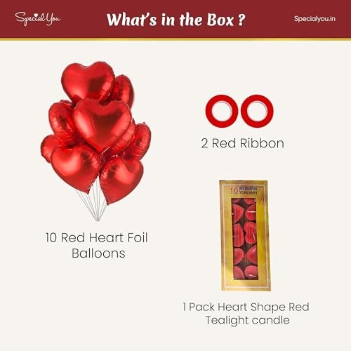 SpecialYou.in Special You Valentine Decoration Items, Romantic Decoration for Bedroom, Love Balloons for Decoration, Room Items for Bedroom, Valentine's Day Decor, Home Entrance Decor - Image 3